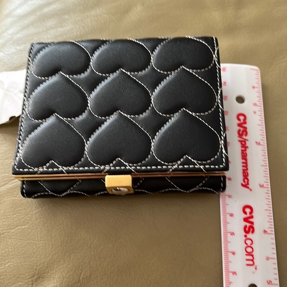 Price Firm!!! NWT! Lovcat Paris Black Leather Bill fold w/ change compartment. - Picture 5 of 13